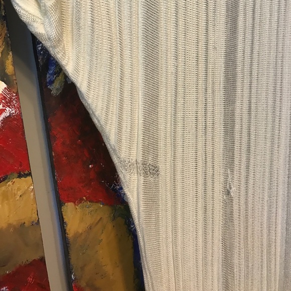 Sassy Bebe Off-White Sheer Sweater Dress - Picture 6 of 8